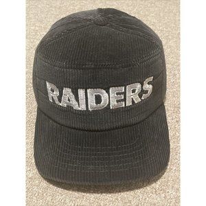 Vintage 80s New Era NFL Oakland Vegas LA Raiders Snapback Corduroy Hat Cap NWA